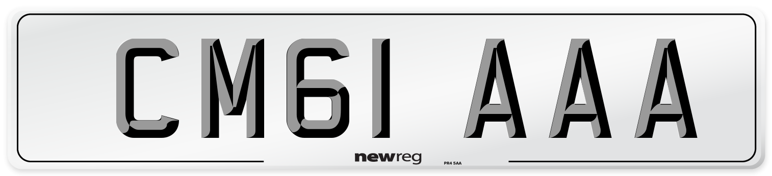 CM61 AAA Number Plate from New Reg